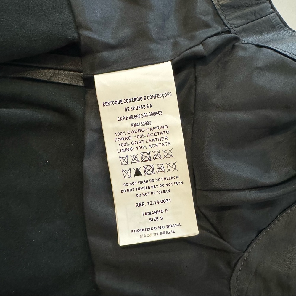Rosa Cha Leather Bustier Peplum Top - Picture 9 of 9